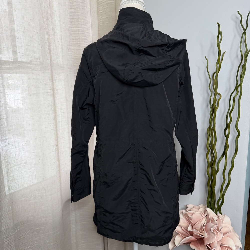 Eddie Bauer Adventurer Hiking‎ Hooded Parka Jacket Black Lightweight Medium - Picture 2 of 12